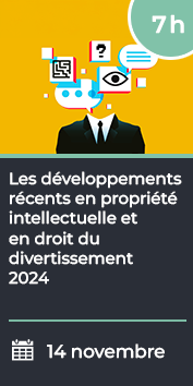 Les développements récents en propriété intellectuelle et en droit du divertissement 2024